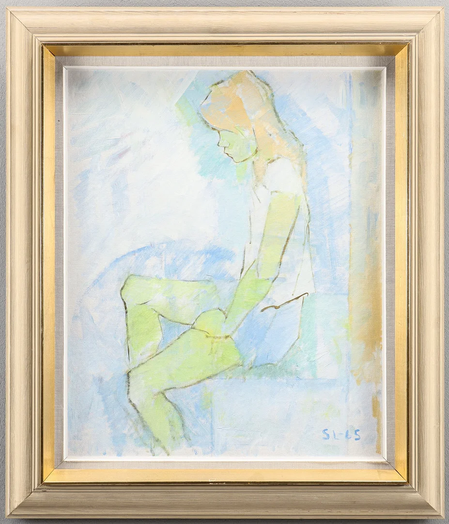 SVEN LIGNELL. Sittande flicka. — Paintings — Karlstad Hammarö Auktionsverk