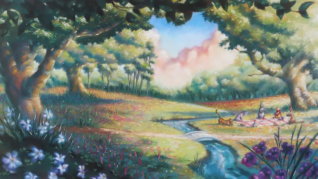 DISNEY. EFTER. "Pooh's hundred acre picnic", tryck.
