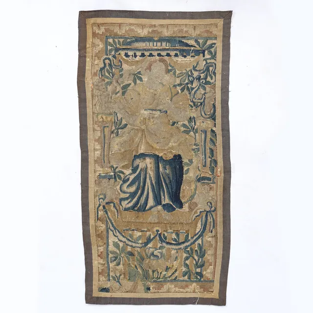 A 17TH CENTURY TAPESTRY PANEL, FLEMISH.