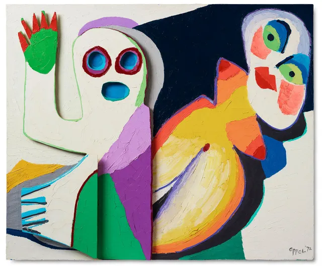 Karel Appel, "Two people".