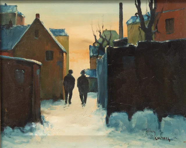 ALLAN KARMS. (1933-2021). Olie på lærred. Signeret. Danmark.