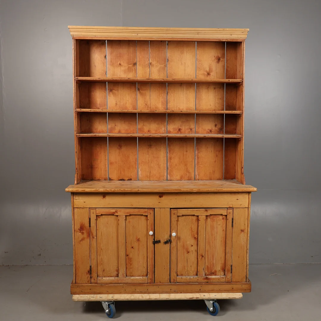 A VICTORIAN PINE DRESSER. — Cupboards, Cabinets & Shelves — Bishop & Miller