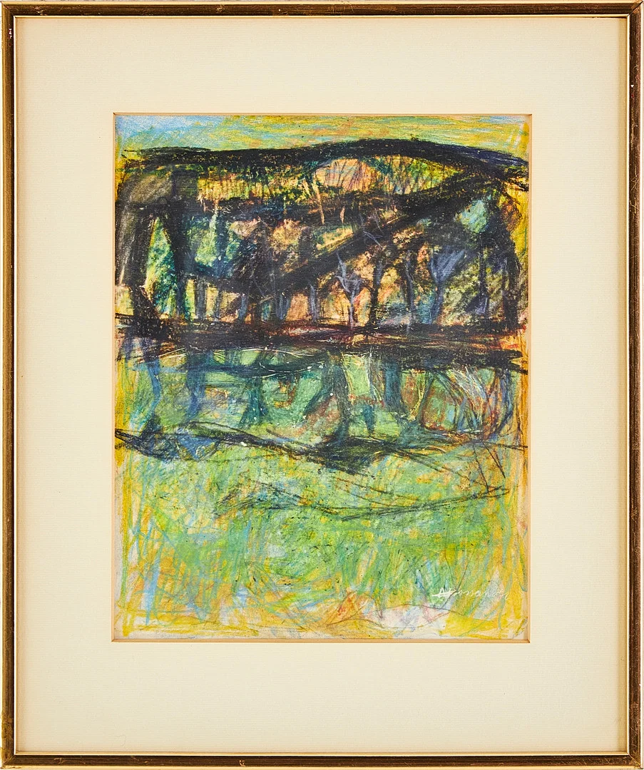 ARMAND ROSSANDER (1914-1976). Komposition, blanteknik, signerad. — Engravings & Prints — Stockholms Auktionsverk Magasin 5