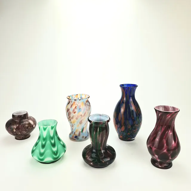 VASER, 6 st, glas, 1900-tal.