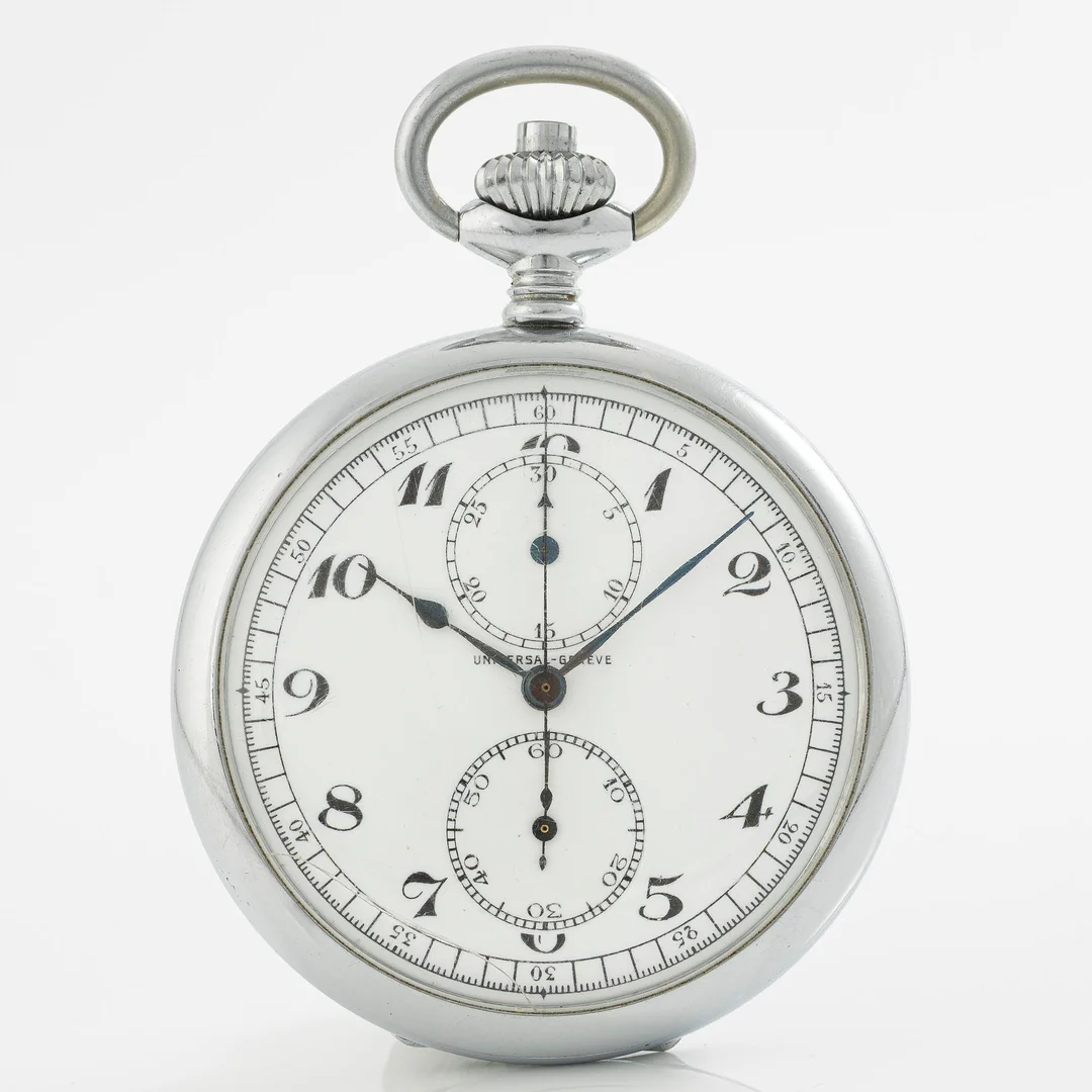 Universal Genève, fickur, kronograf, 51 mm. — Klockor & Ur/Fickur — Bukowskis