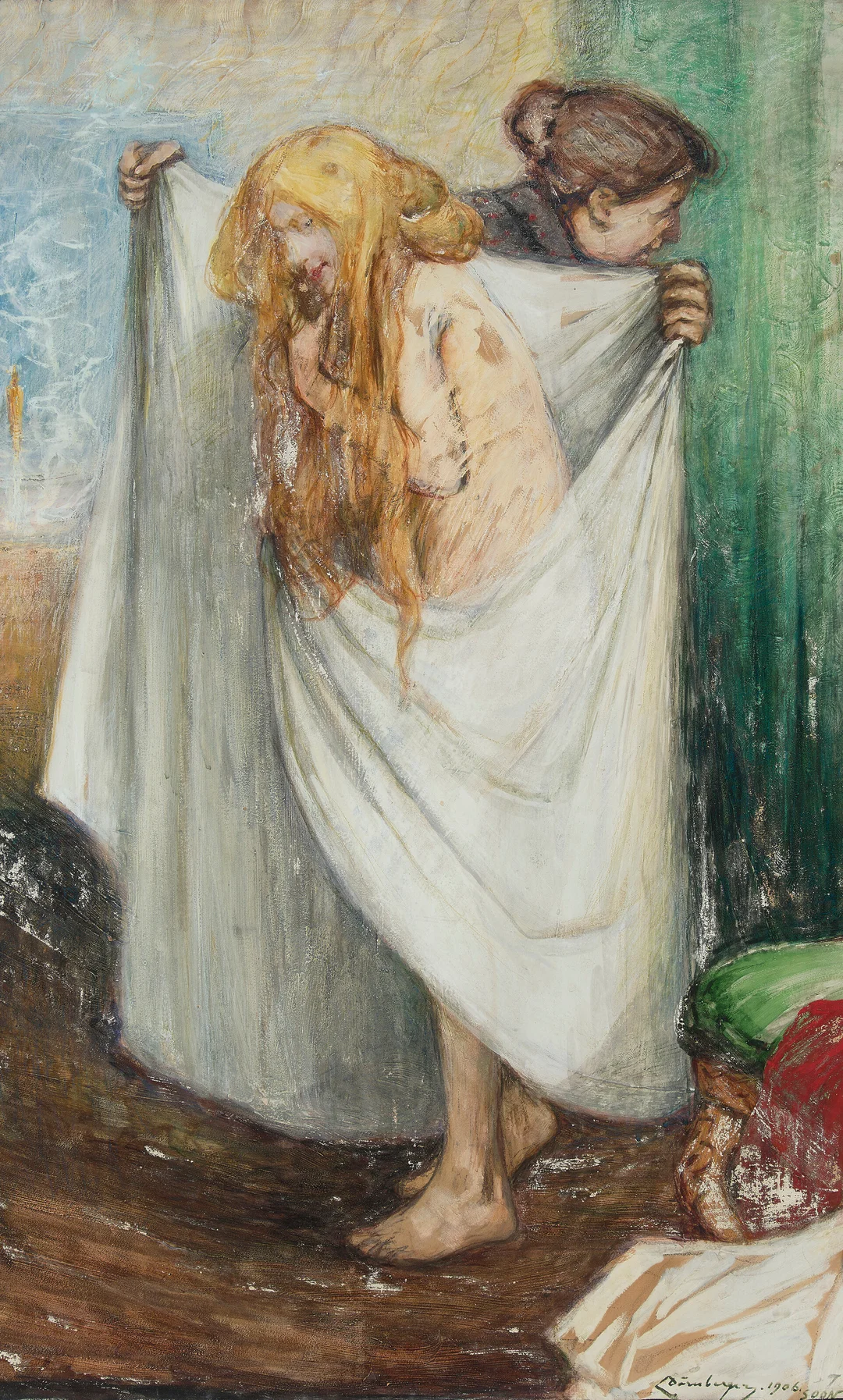 Dørnberger, Karl — Omkledning, 1906 — Kunst/Øvrig billedkunst — Blomqvist