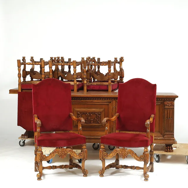 MATGRUPP, 10 delar, barockstil, Bodafors, 1900-tal.