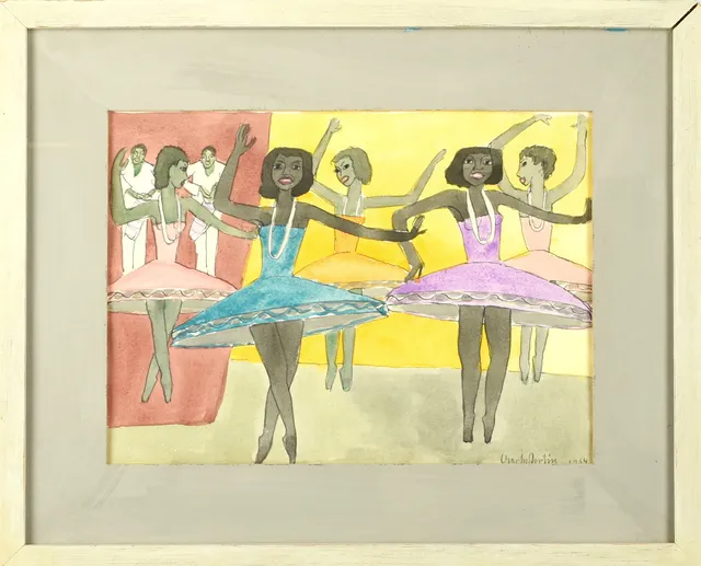 CHARLES PORTIN. Akvarell på papper, "Ballet", Signerad och daterad 1964.
