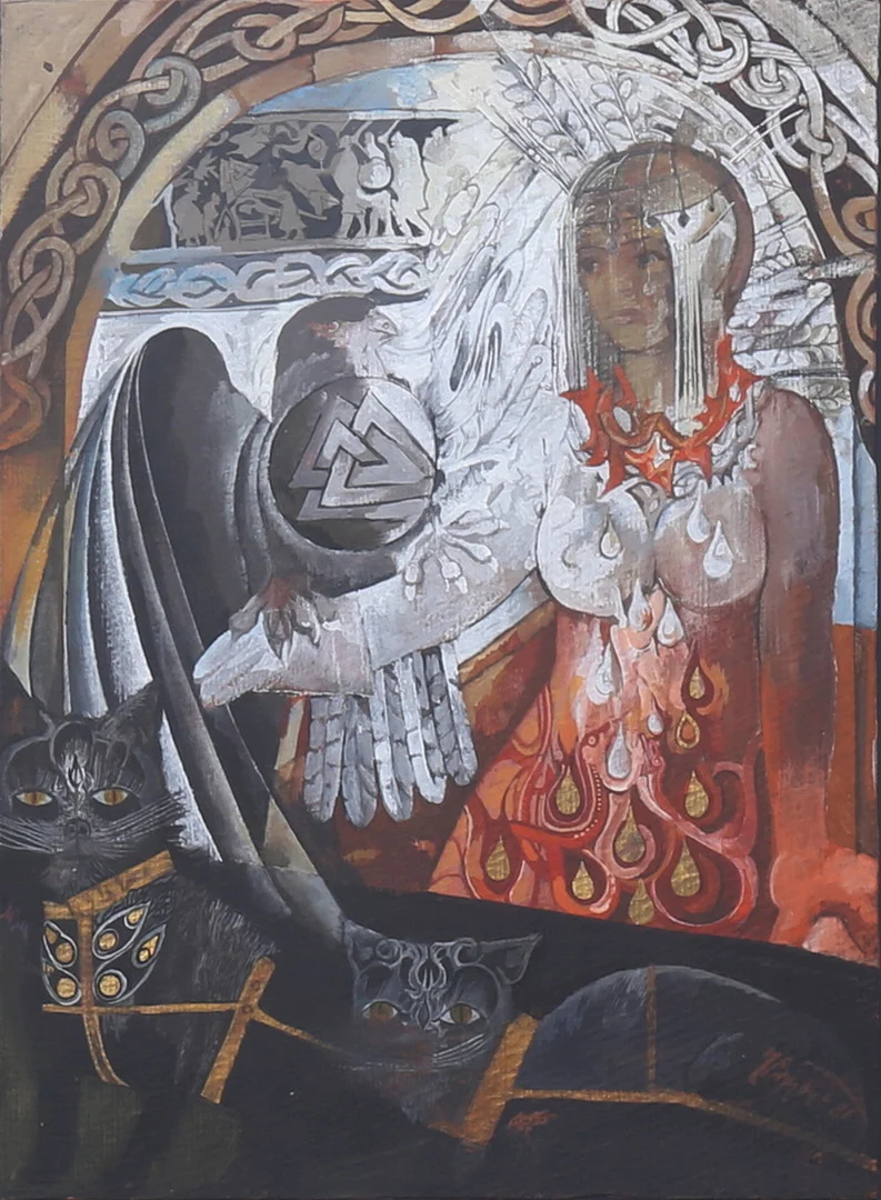 JERZY PRZYBYL (JAN POL). Blandteknik, signerad och daterad 86. — Paintings — Auktionshuset Thelin & Johansson