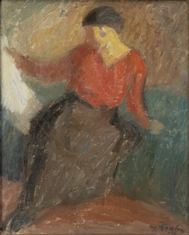 Hjalmar Grahn, "I röd blus".