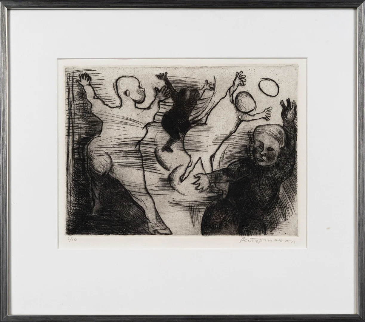 BERTA HANSSON. Etsning, lekande barn. — Engravings & Prints — Norrlands Auktionsverk