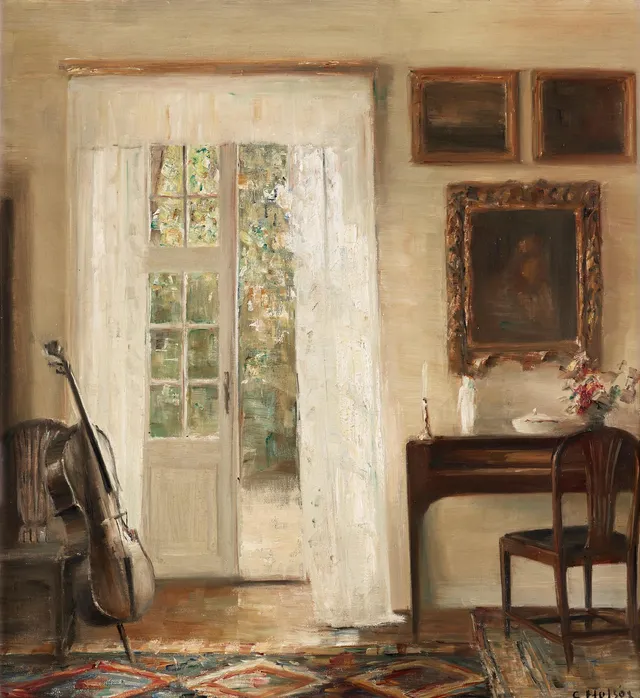 Carl Holsoe, Interiör med cello.