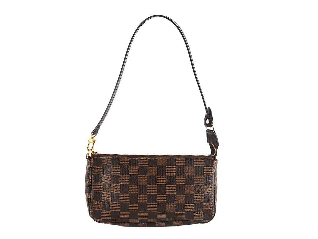 VÄSKA, LOUIS VUITTON, Pochette Accessoires, Damier Ebene, 23x13x4cm. — Accessoarer/Väskor — Kaplans