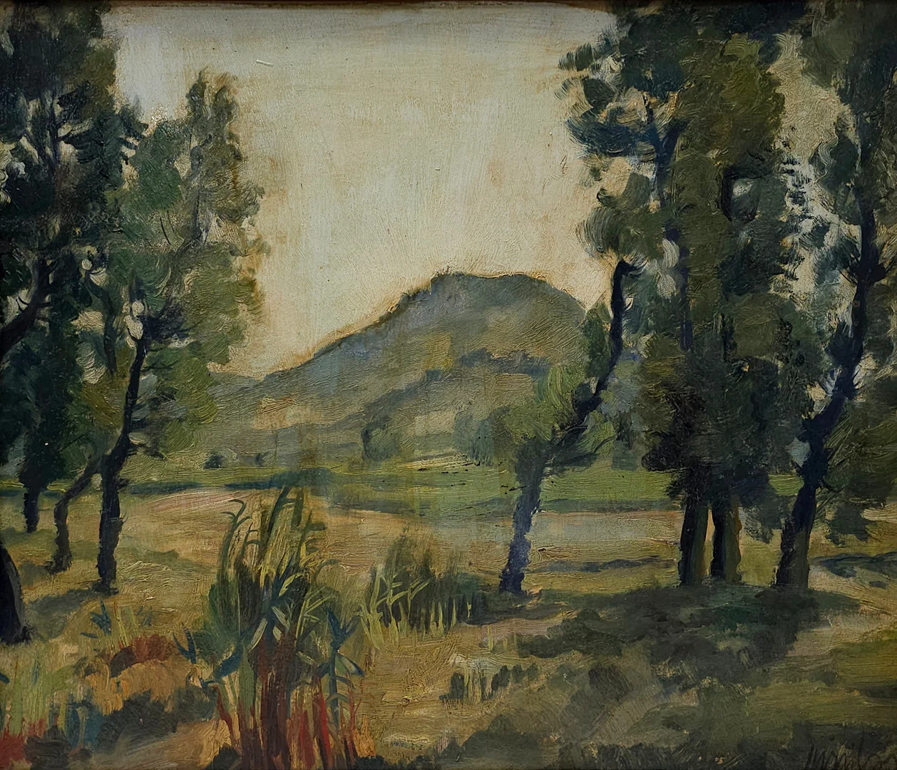 ESCUELA CATALANA SIGLO XX. "PAISAJE".ÓLEO SOBRE CARTÓN. — Paintings — Barcelona Auctions