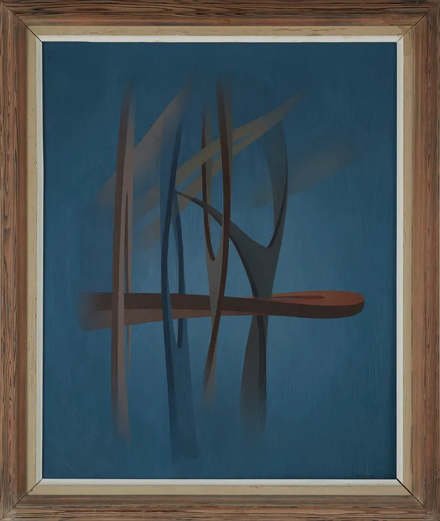 NILS NIXON (1912-1998). "Födelsen", signerad samt daterad 1948, olja på duk Proveniens: Genom konstnärens testamente densammes son Sverker Nixon.