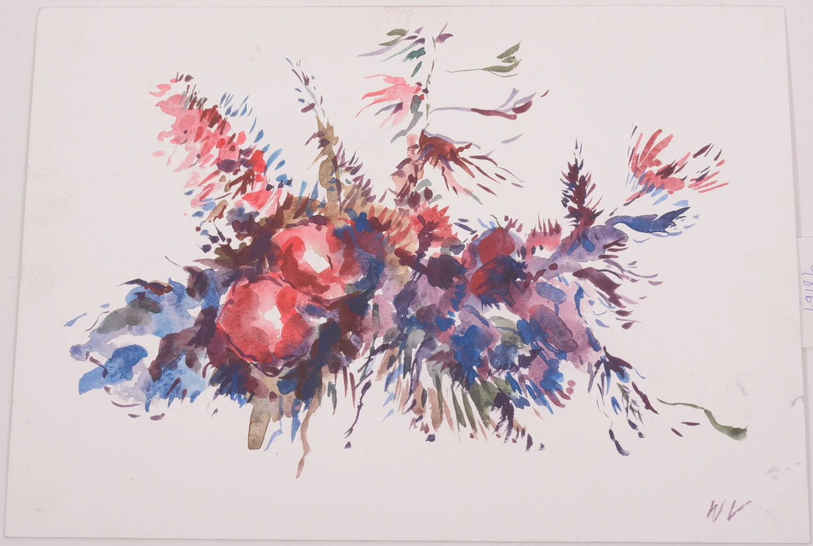 WOLFGANG VOLLHARD. Blommor stilleben. Akvarell. — Paintings — Connoisseur Bokauktioner