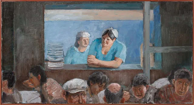 BERTRAM SCHMITERLÖW. "Köksluckan II", olja på duk, sign.