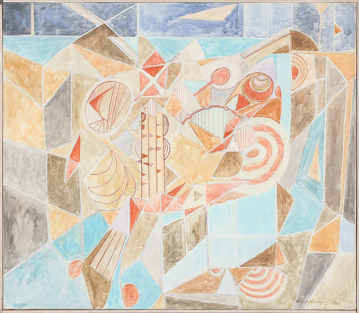 BENGT NORDQUIST. "Reminiscenser", akryl på duk, signerad. — Paintings — Göteborgs Auktionsverk