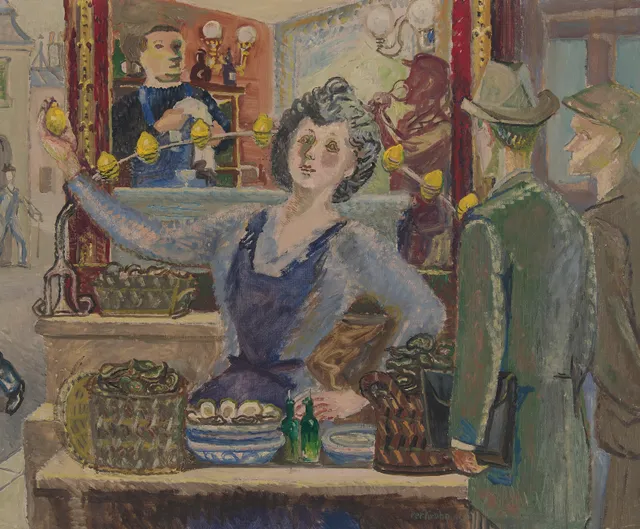 Krohg, Per — "Bistro i Rue de Buci" 1950