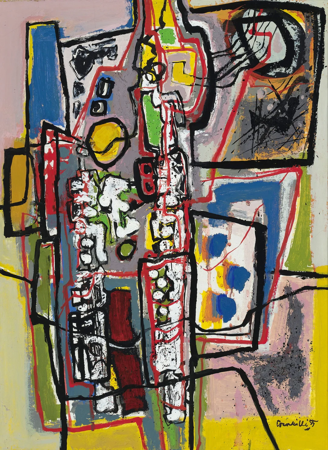 Corneille, Guillaume — "Insecte attentif" 1955 — Kunst/Maleri — Blomqvist