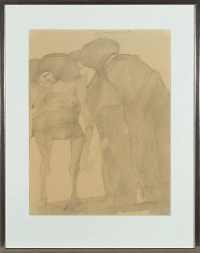 Janssen, Horst — "Zwei, eine mit verzeichnetem Fuss" 1964