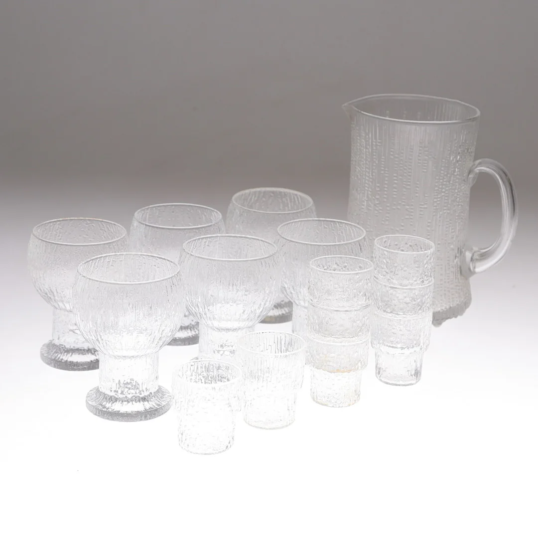 SERVISDELAR, 15 delar, glas, Ittala, "Kekkeri", "Paadar" samt "Ultima thule", Finland. — Utility glass — Gomér & Andersson Norrköping