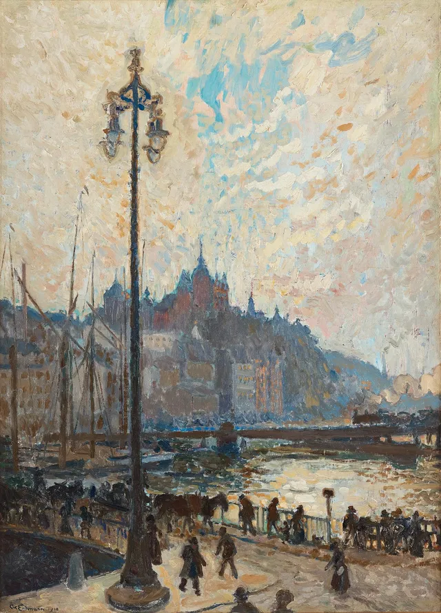 Axel Erdmann, Vy över Laurinska huset, Södermalm.