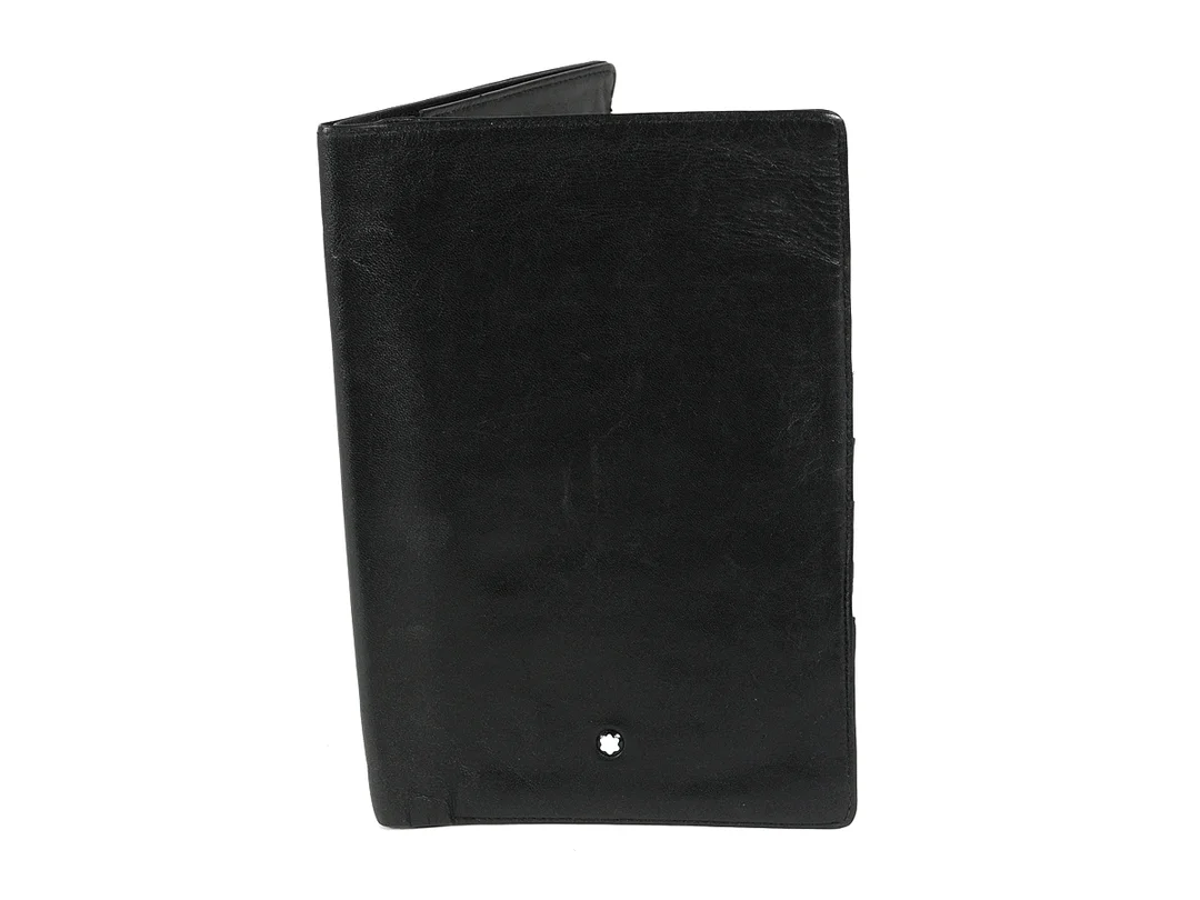 PLÅNBOK, MONTBLANC, svart läder, 7st kontokortfack, 12x17cm, — Accessoarer/Plånböcker — Kaplans