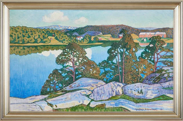 GABRIEL STRANDBERG (1885-1966). Landskapsmotiv.