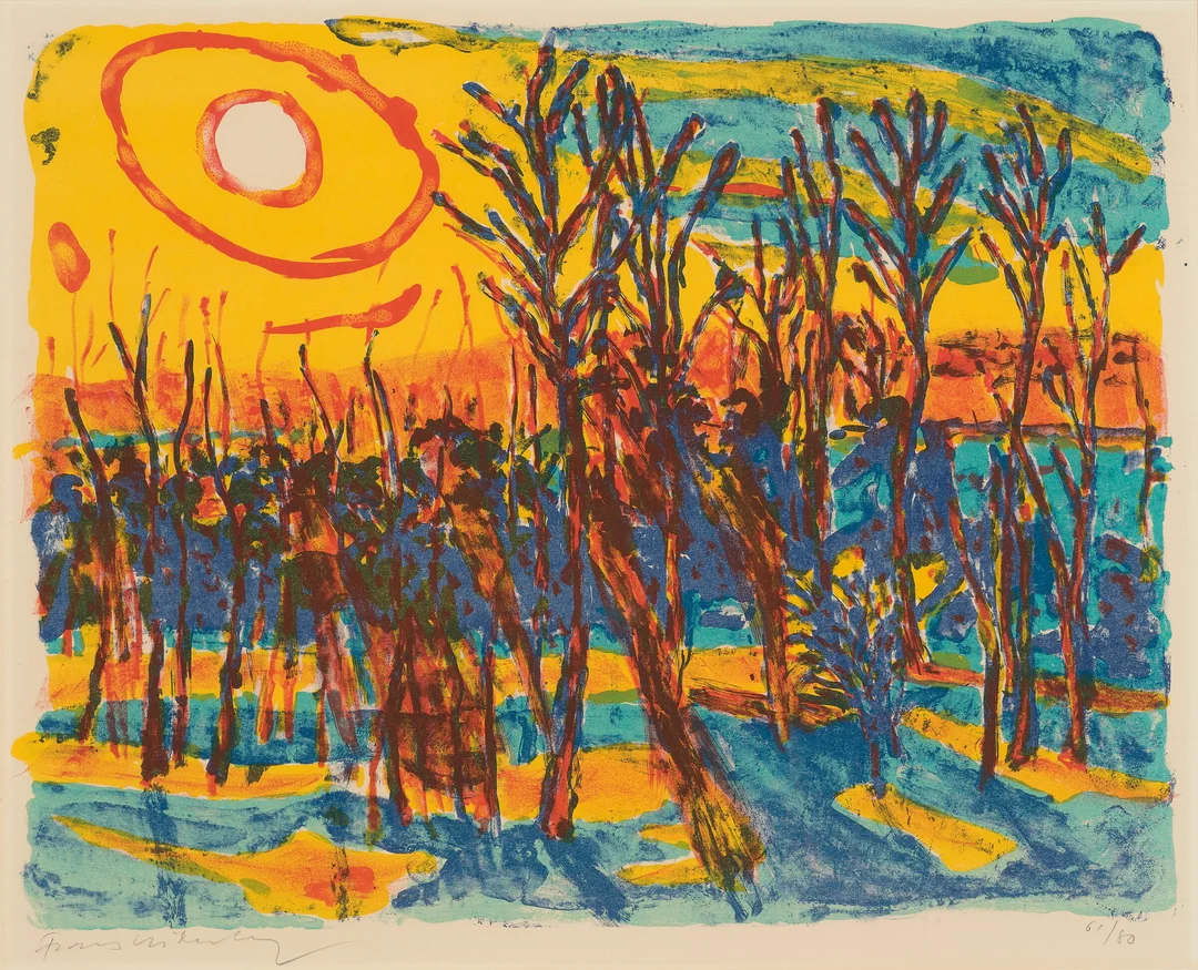 Widerberg, Frans — "Sol, Landskap" 1976 — Kunst/Grafikk — Blomqvist