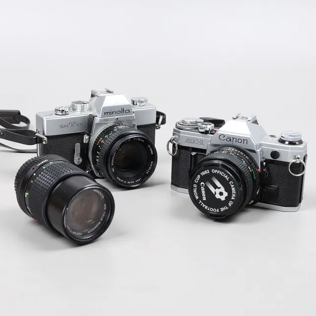 SYSTEMKAMEROR, Canon och Minolta, 1970-tal.