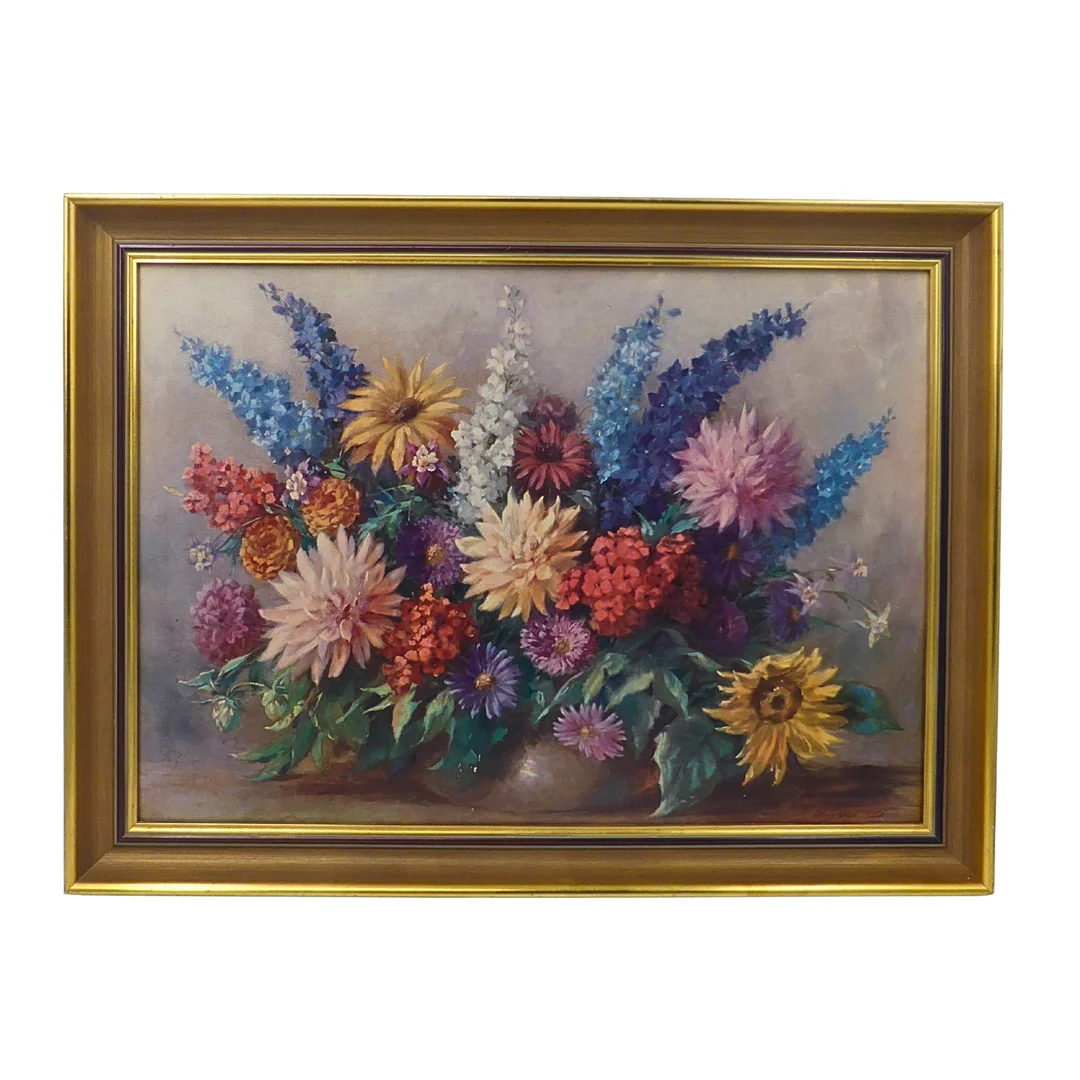 GROSSES SOMMERBLUMEN-STILLLEBEN (1957) VON WALTER SCHÖLEI. — Paintings — Auktionshaus Stuber's Hammerschlag