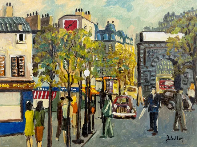 JACK EICHBORN (1906-81). Parismotiv, olja på duk, signerad, J Eichborn.