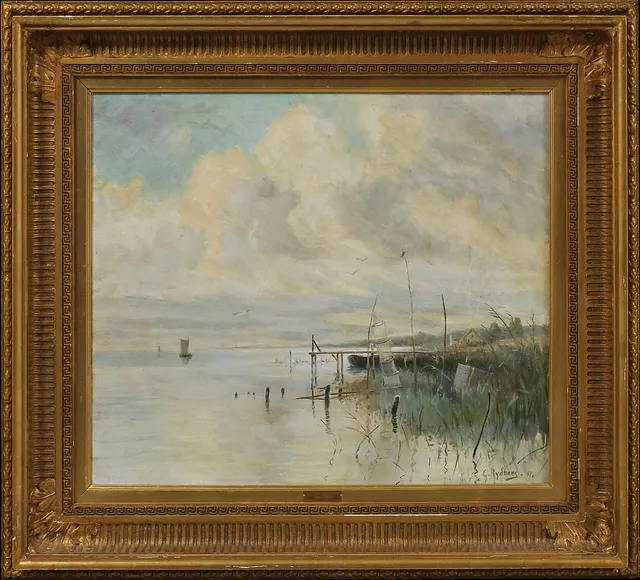 GUSTAF RYDBERG. Kustlandskap, olja på duk, signerad och daterad 01.