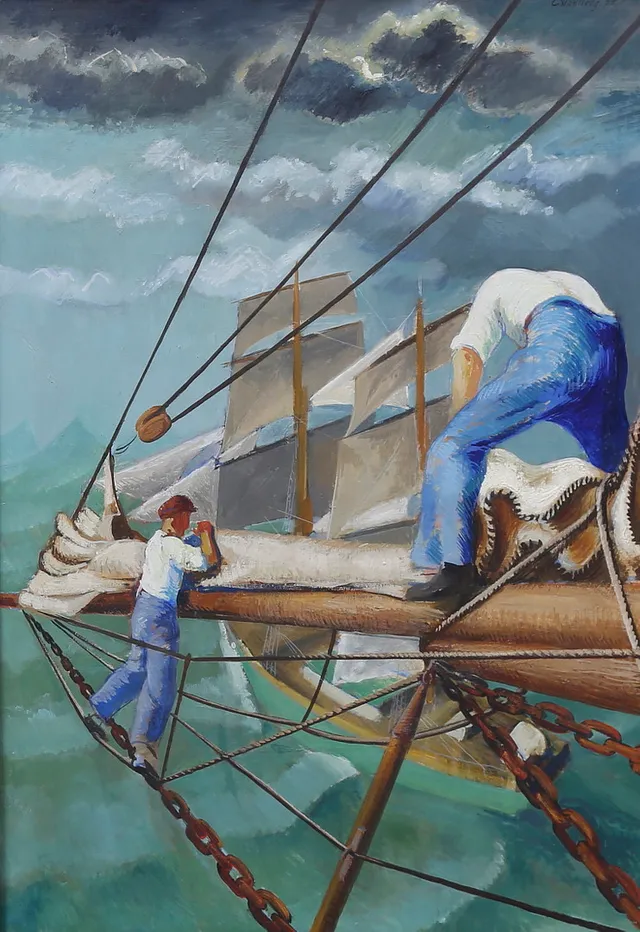 EWALD DAHLSKOG. Storm. Olja på duk, signerad och daterad -33.