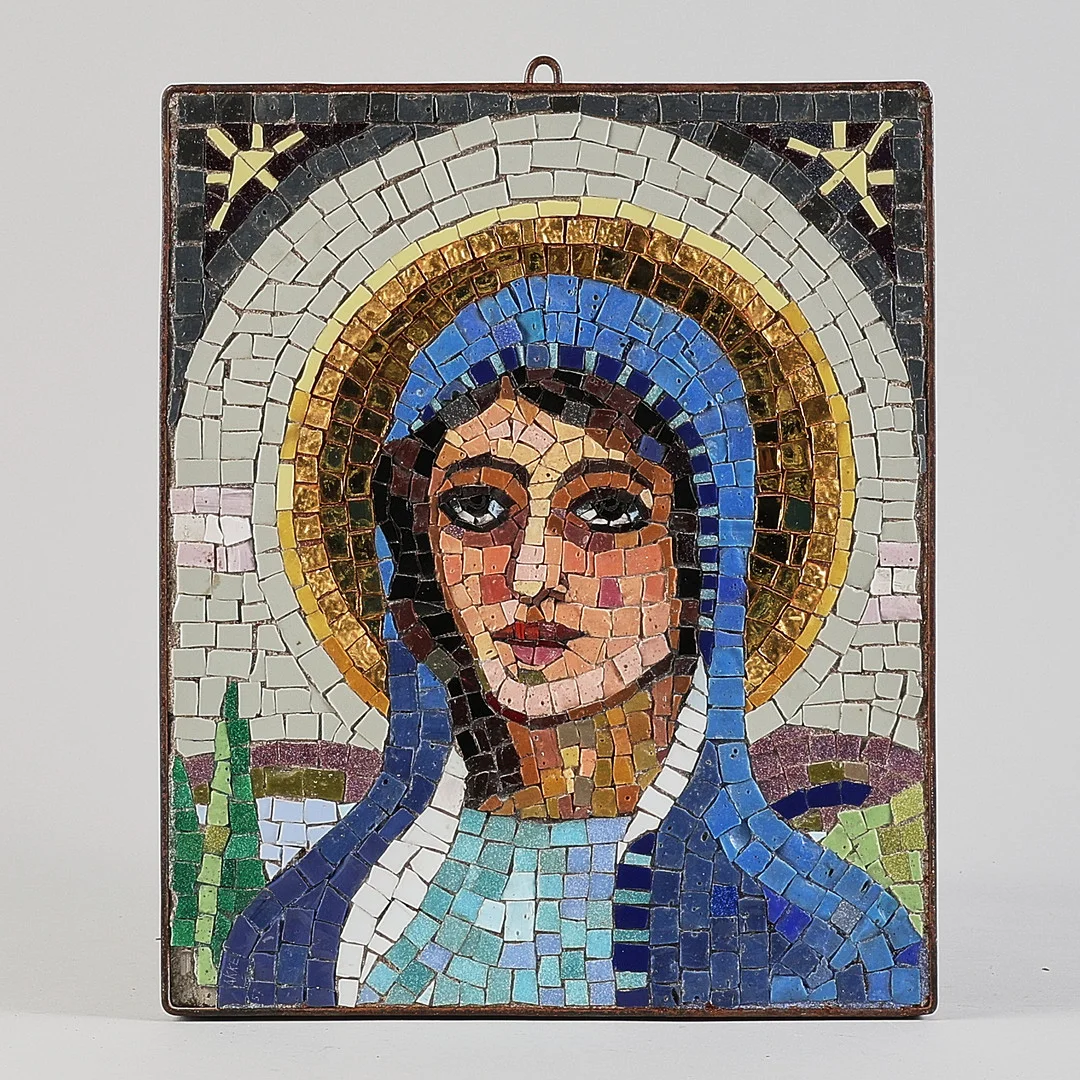 AKKE HUGH MALMESTRÖM. Mosaiktavla, "Madonna di Capri", signerad -56. — Other — Metropol Auktioner