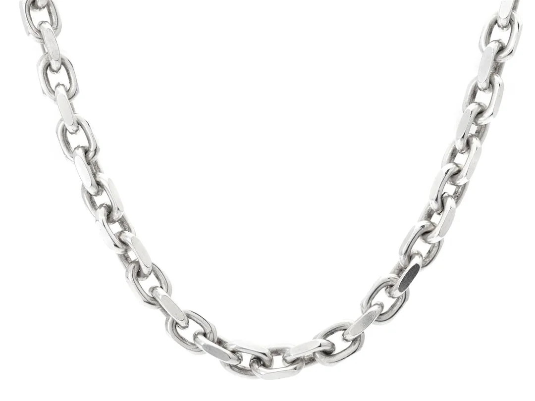 HALSKEDJA, ankarlänk, sterlingsilver, längd 50 cm, vikt 83,1 g. — Smycken/Halskedja — Kaplans