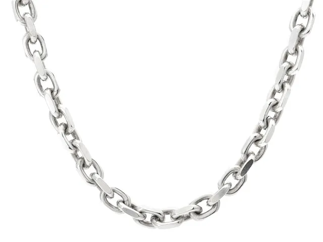 HALSKEDJA, ankarlänk, sterlingsilver, längd 50 cm, vikt 83,1 g.