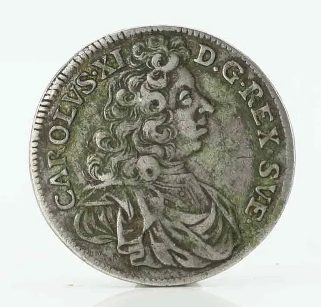 MYNT, 1 mark, Karl XI, 1696, Sverige.