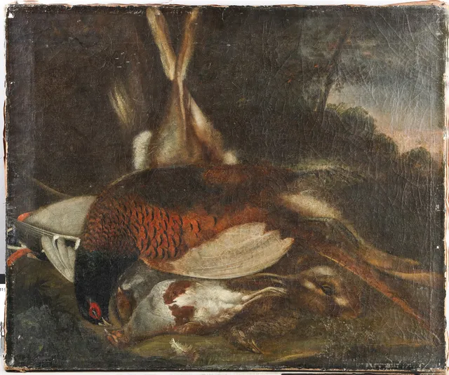 OKÄND KONSTNÄR, jaktstilleben, 1800-tal.