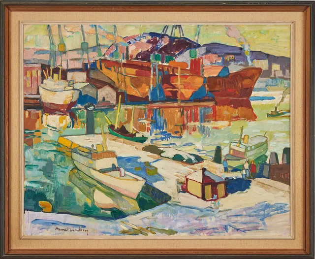 HARALD LINDBERG (1901-1976). Götaverken i Göteborg.
