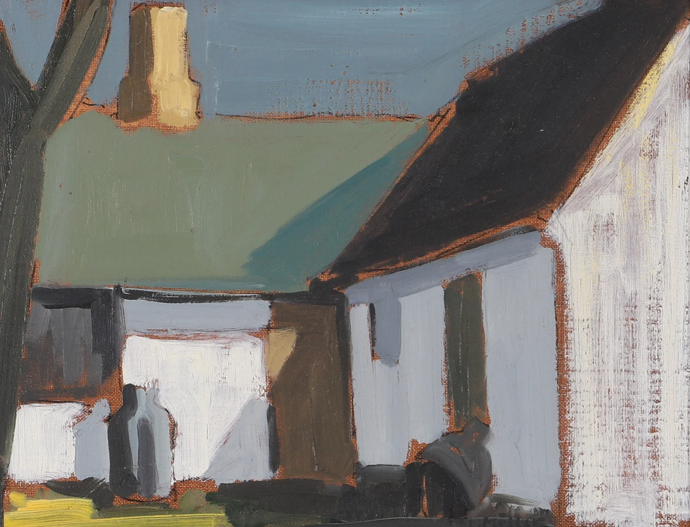 LENNART MÖLLER. Innergård, olja på duk, signerad L. Möller. — Paintings — Helsingborgs Auktionskammare