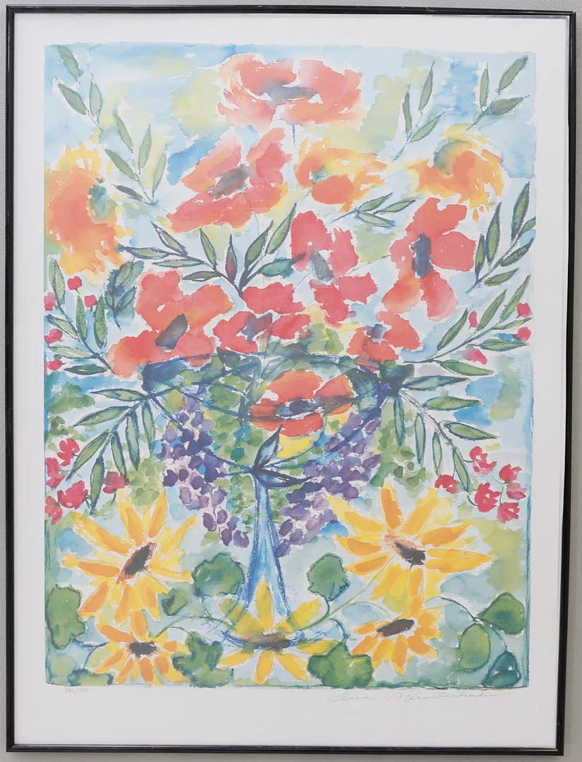 LENA LINDERHOLM. Färglitografi, signerad och numrerad 386/995. — Engravings & Prints — Gomér & Andersson Nyköping