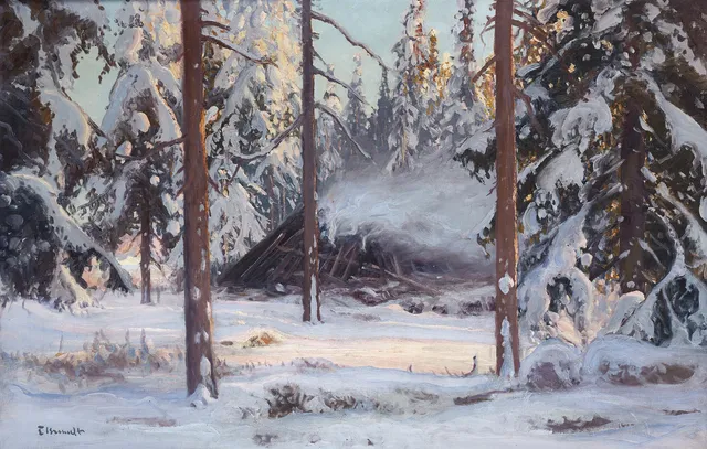 CARL BRANDT (1871-1930), Vinterlandskap, signerad, olja på duk.