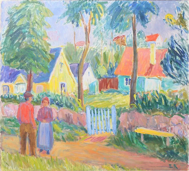 ERNST RÖHLANDER. "Arild". Olja på duk, signerad.