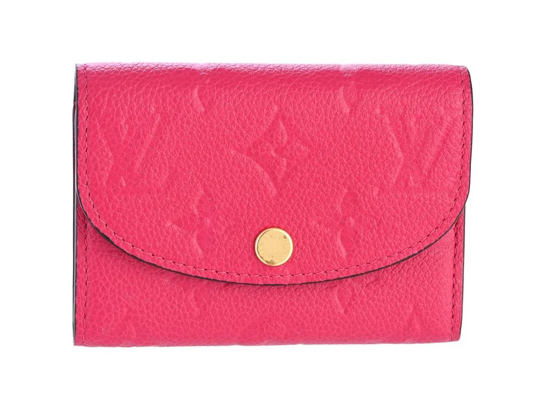 PLÅNBOK, LOUIS VUITTON, Rosalie, rosa Fuschia läder, guldfärgade beslag, 11x8x1 cm, dustbag, ask. — Accessoarer/Plånböcker — Kaplans