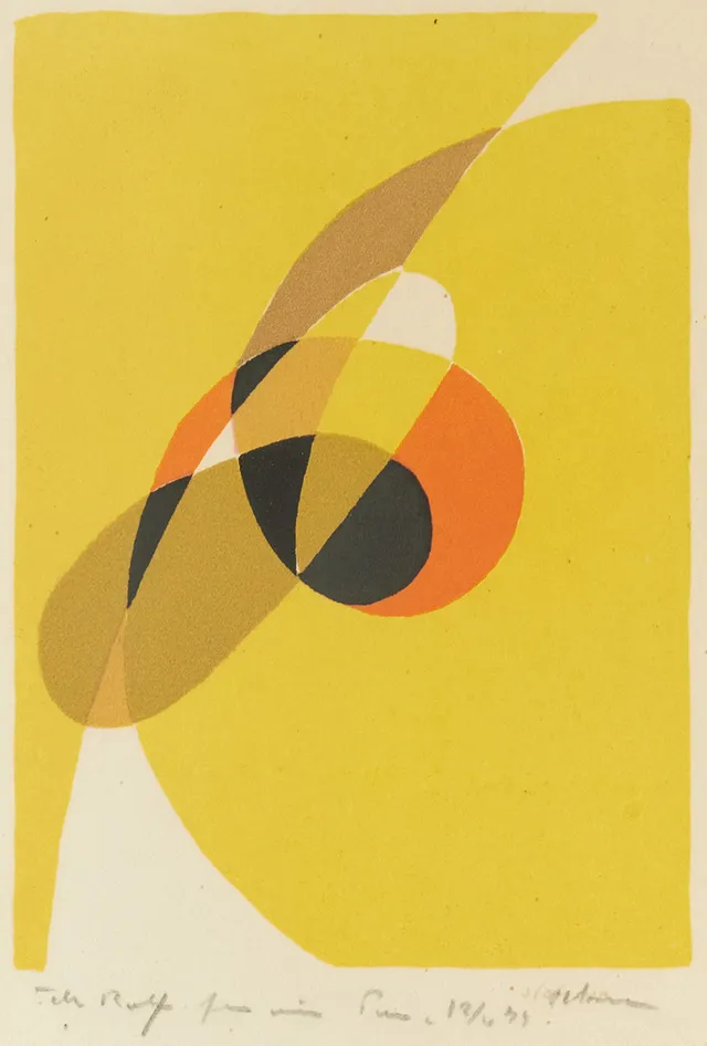 PIERRE OLOFSSON (1921–1996). Komposition, signerad, serigrafi.