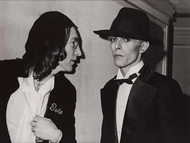 Ron Galella, "John Lennon & David Bowie, 17th Annual Grammy Awards Party, March 1, New York, 1975".