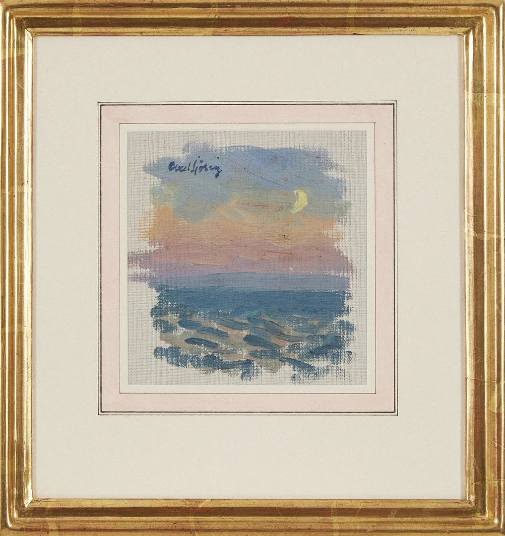 AXEL SJÖBERG ( 1866-1950. Månsken över vatten. — Paintings — Stockholms Auktionsverk Magasin 5