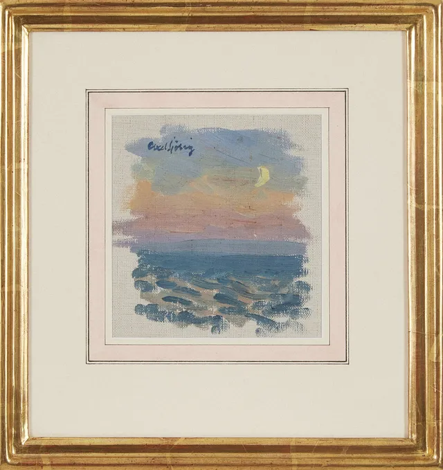 AXEL SJÖBERG ( 1866-1950. Månsken över vatten.